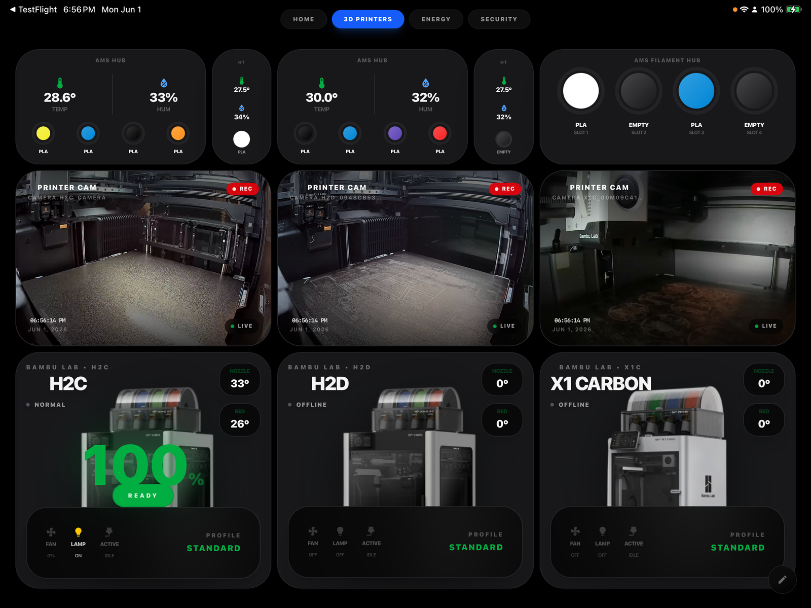 3D Printer Dashboard